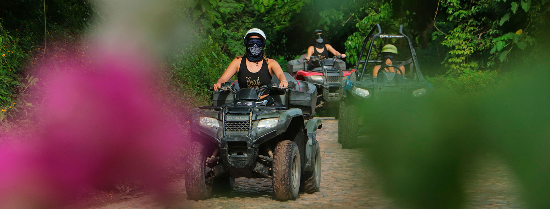 4. Exploring mountain trails on an ATV as part of a zipline adventure. Stunning landscapes and extreme adventure.